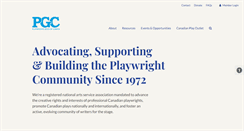 Desktop Screenshot of playwrightsguild.ca