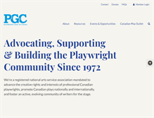 Tablet Screenshot of playwrightsguild.ca